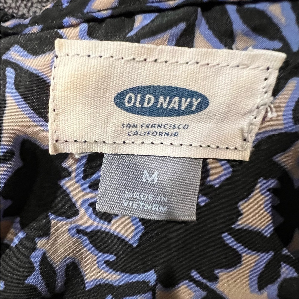 Old Navy Women’s Floral Dress Long Sleeve Purple Black Size medium - Picture 5 of 6